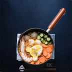 Non-Stick Iron Omelette Pan & Noodle Pot – Wooden Handle Non-Stick Cookware Richie's