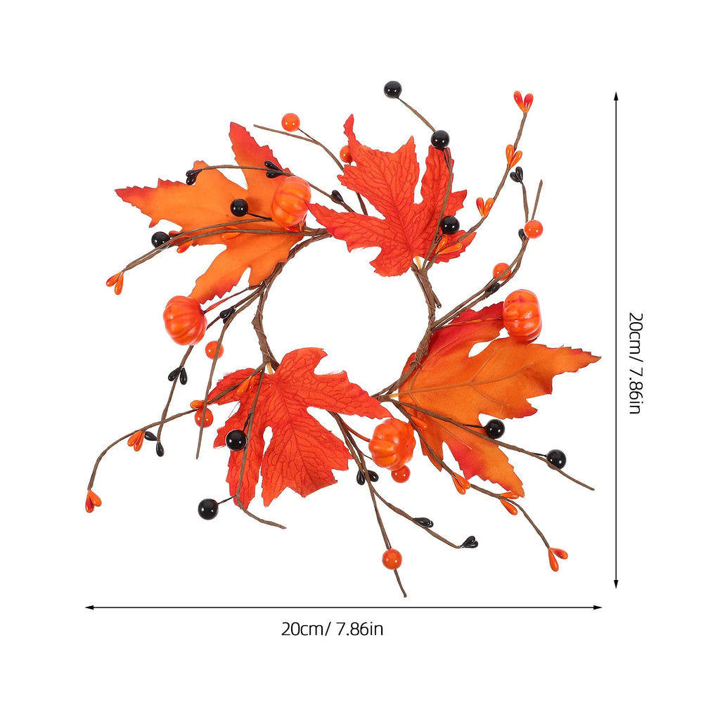 Artificial Maple Leaf Berry Ring Fall Wreath Centerpiece Fall Wreath Decor Richie's