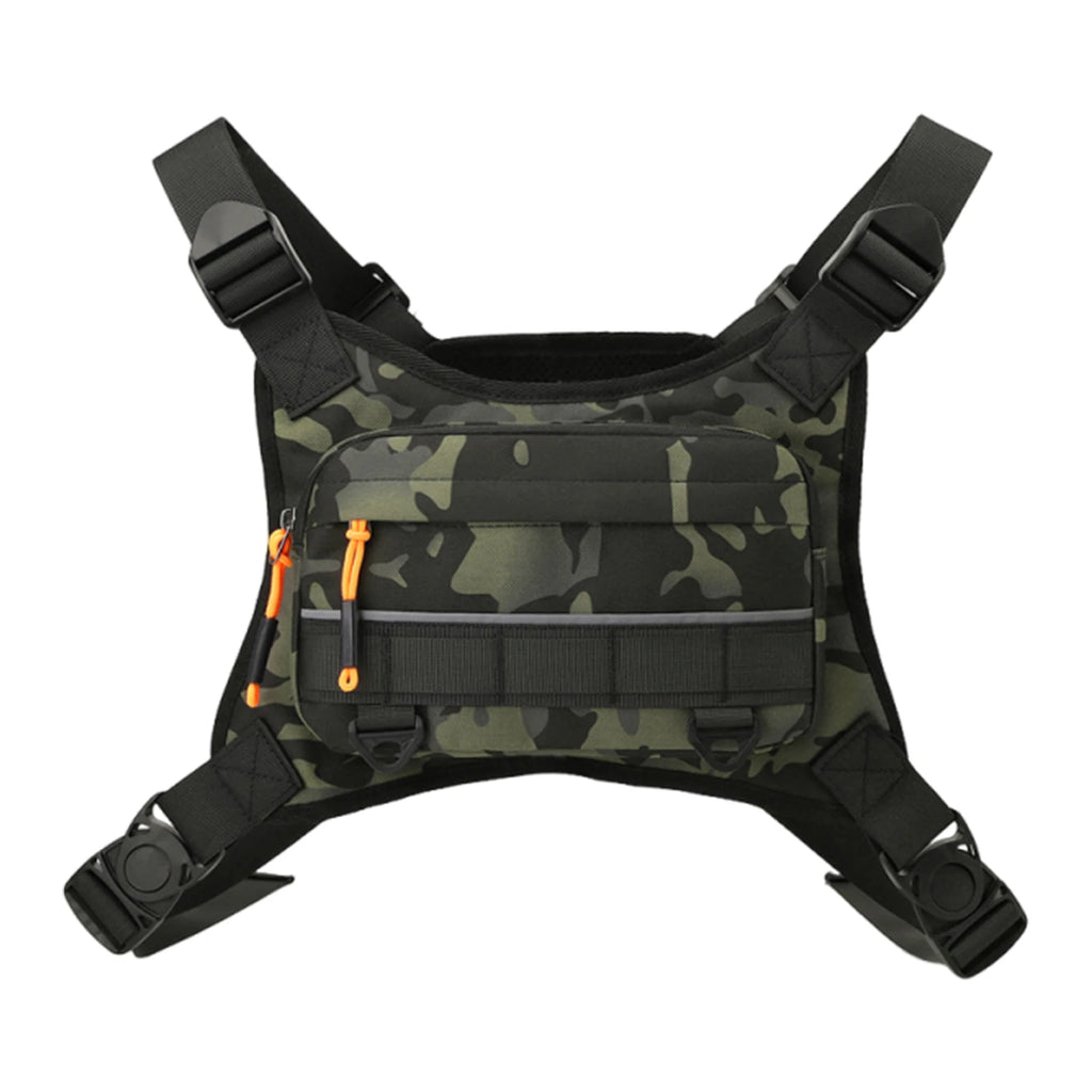 Outdoor Chest Vest Bag | Reflective Cycling Hiking Backpack Outdoor Chest Bag Richie's Camo