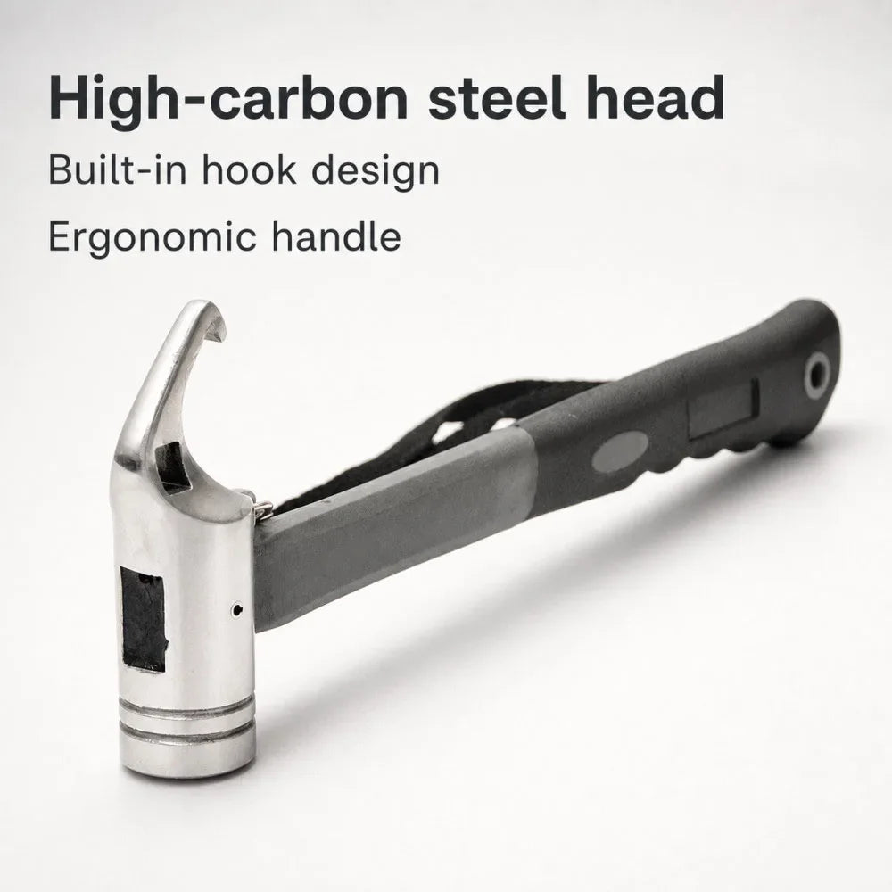 Multifunctional Camping Tent Hammer & Steel Stake Puller Camping Hammer Richie's 1 pcs