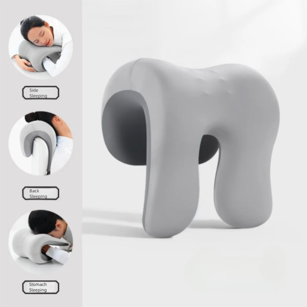 Memory Foam Nap Pillow – Ergonomic Neck Support Desk & Travel Memory Foam Pillow Richie's Light Grey