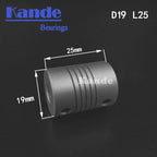 Kande D19L25 Aluminium Flexible Shaft Coupler for 3D Printers Flexible Shaft Coupler Richie's