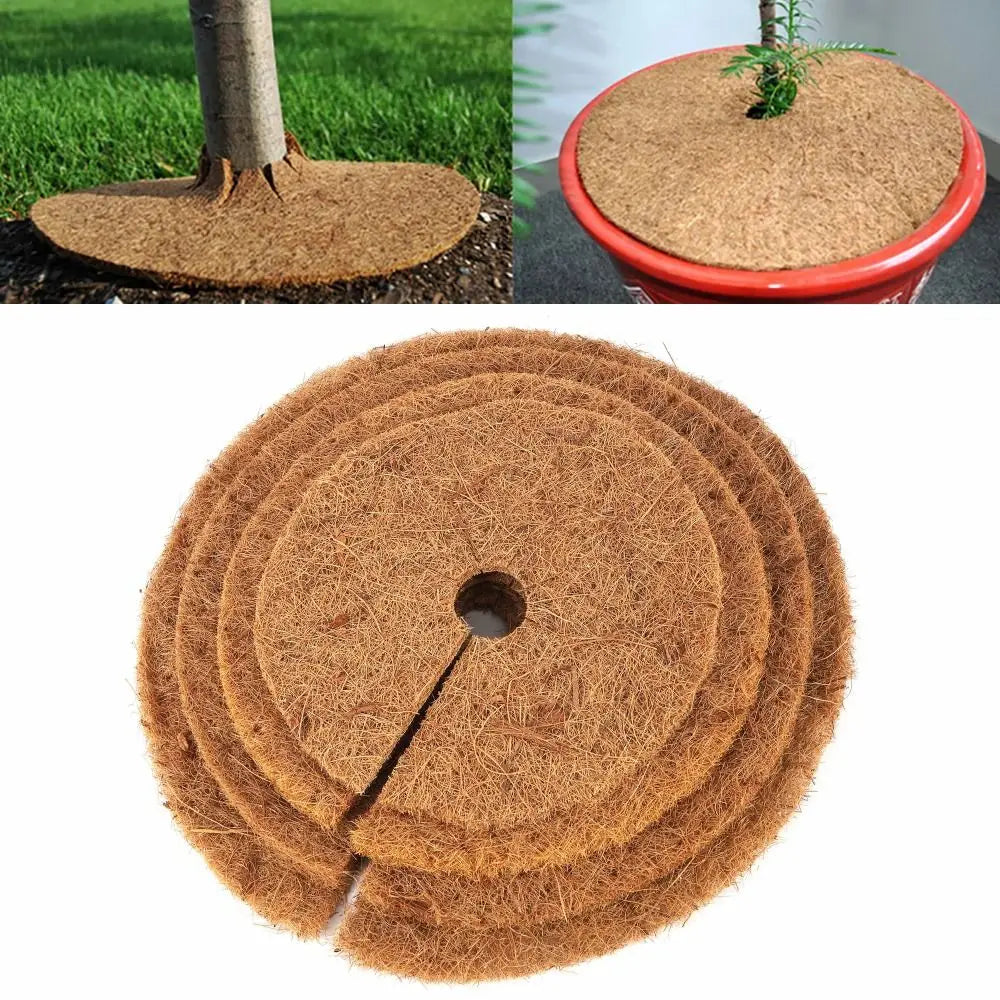 Natural Coconut Fiber Flower Pot Mat – Weed Barrier Disc 5 Sizes Garden Mulch Mat Richie's