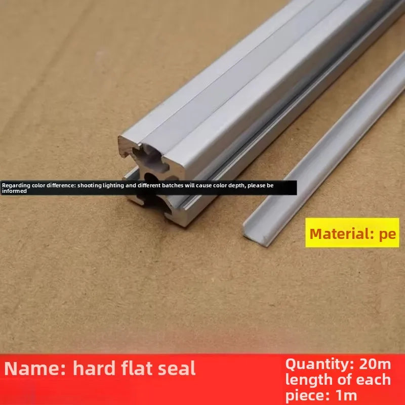 20M Aluminum Profile Groove Seal Strip – 2020/3030/4040/4545 Groove Seal Strip Richie's grey-1mx20pcs-20m EU20 slot 6