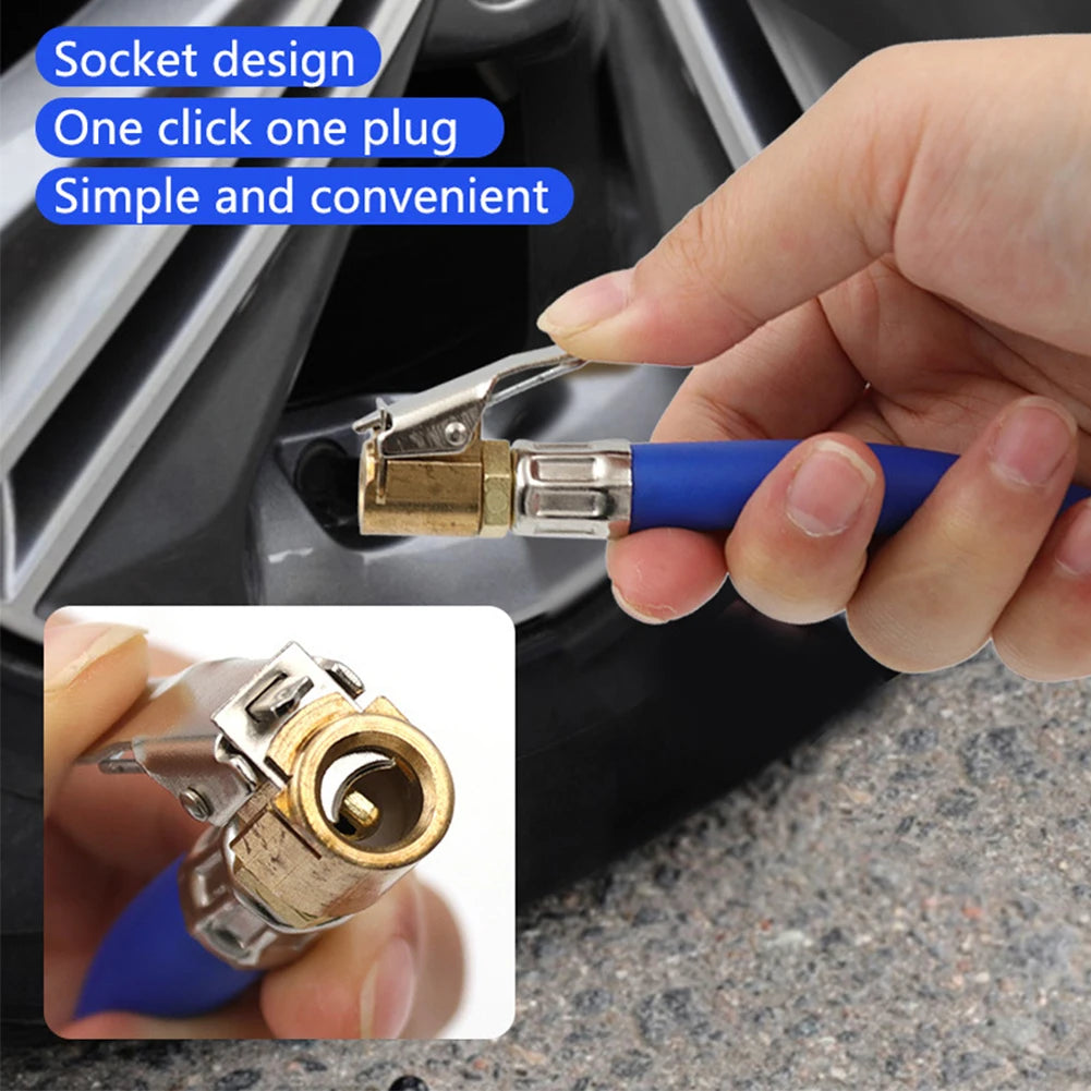 Flexible Car Tire Inflator Hose 300PSI – Air Pump Adapter Tire Inflator Hose Richie's