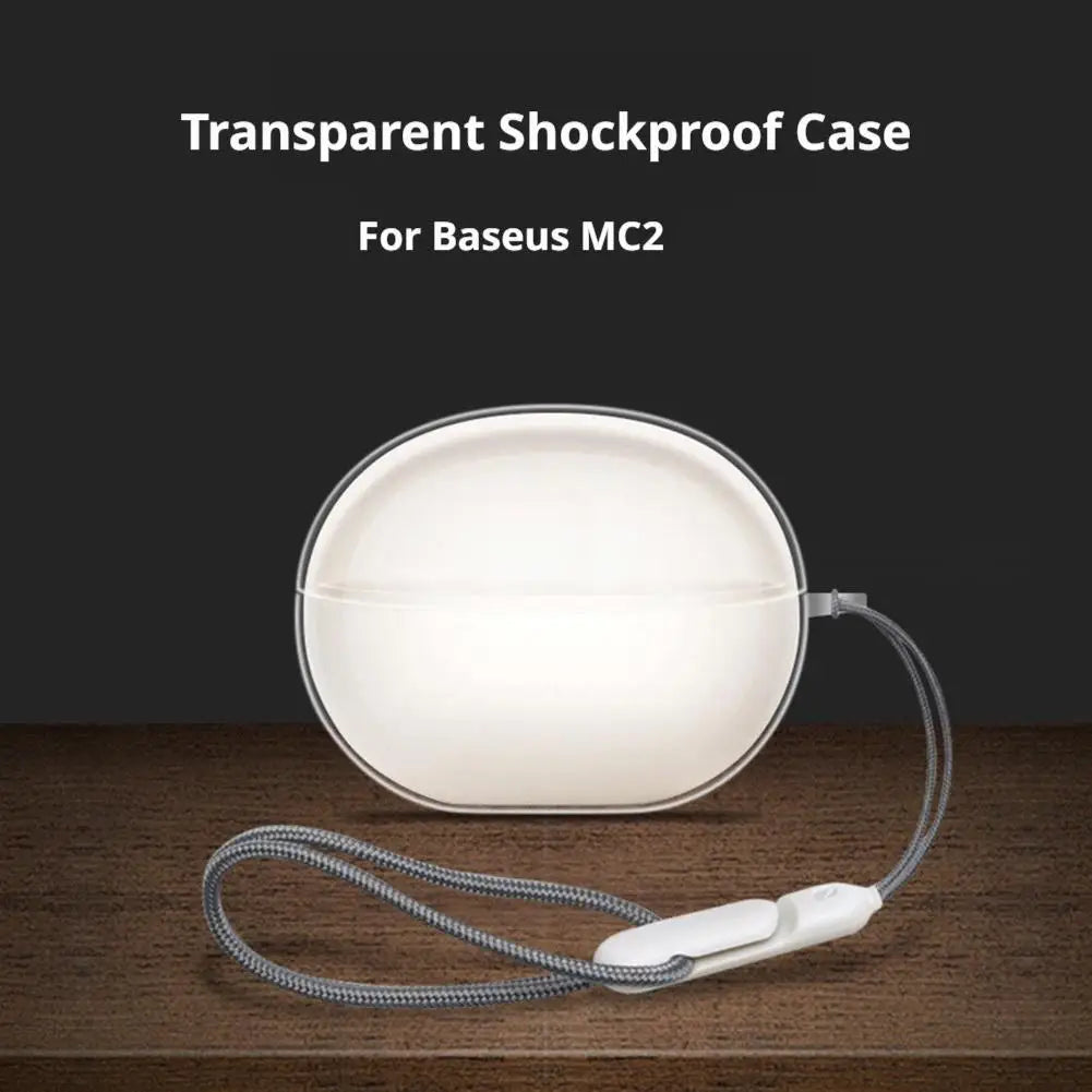 Baseus Bowie MC2 Air Clear Silicone Case with Lanyard Earphone Case Cover Richie's