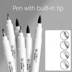 4-Piece Black Brush Pen Set – Multi-Tip Calligraphy Pens Calligraphy Pen Set Richie's