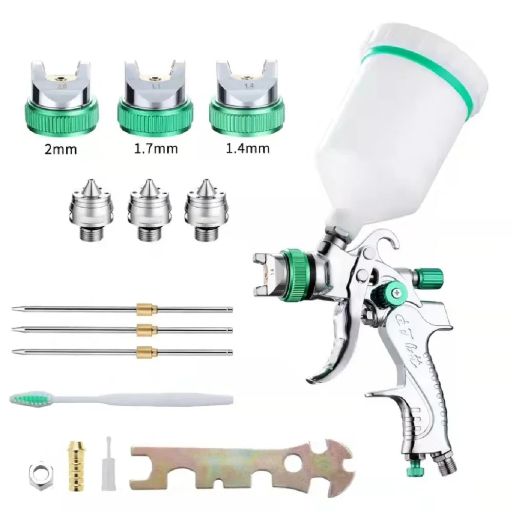 HVLP Spray Gun Set with Flow Control – Auto & Car Painting HVLP Spray Gun Richie's green No plug