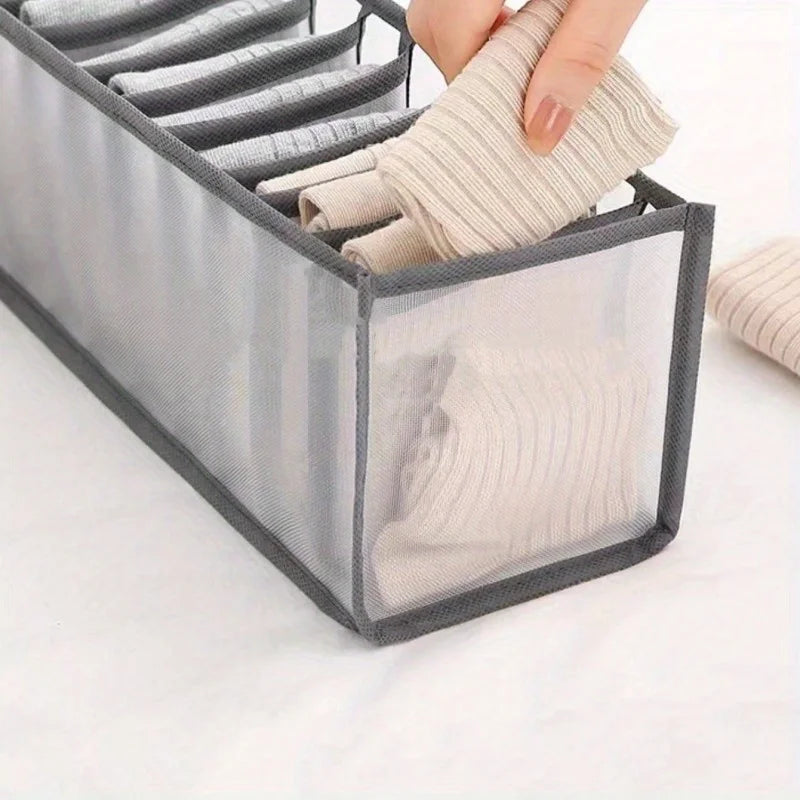 Foldable 11-Compartment Fabric Underwear & Sock Organizer Box Drawer Storage Organizer Richie's