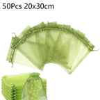 Reusable Mesh Drawstring Bags for Fruit & Vegetable Storage Mesh Storage Bags Richie's 50Pcs 20x30cm