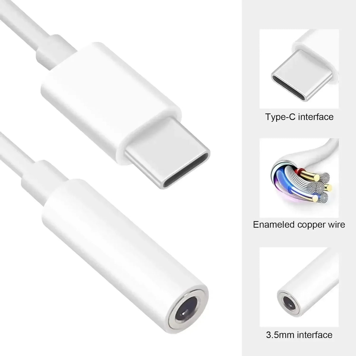 USB-C to 3.5mm Audio Adapter Dongle | Alloy AUX Converter Audio Adapter Dongle Richie's