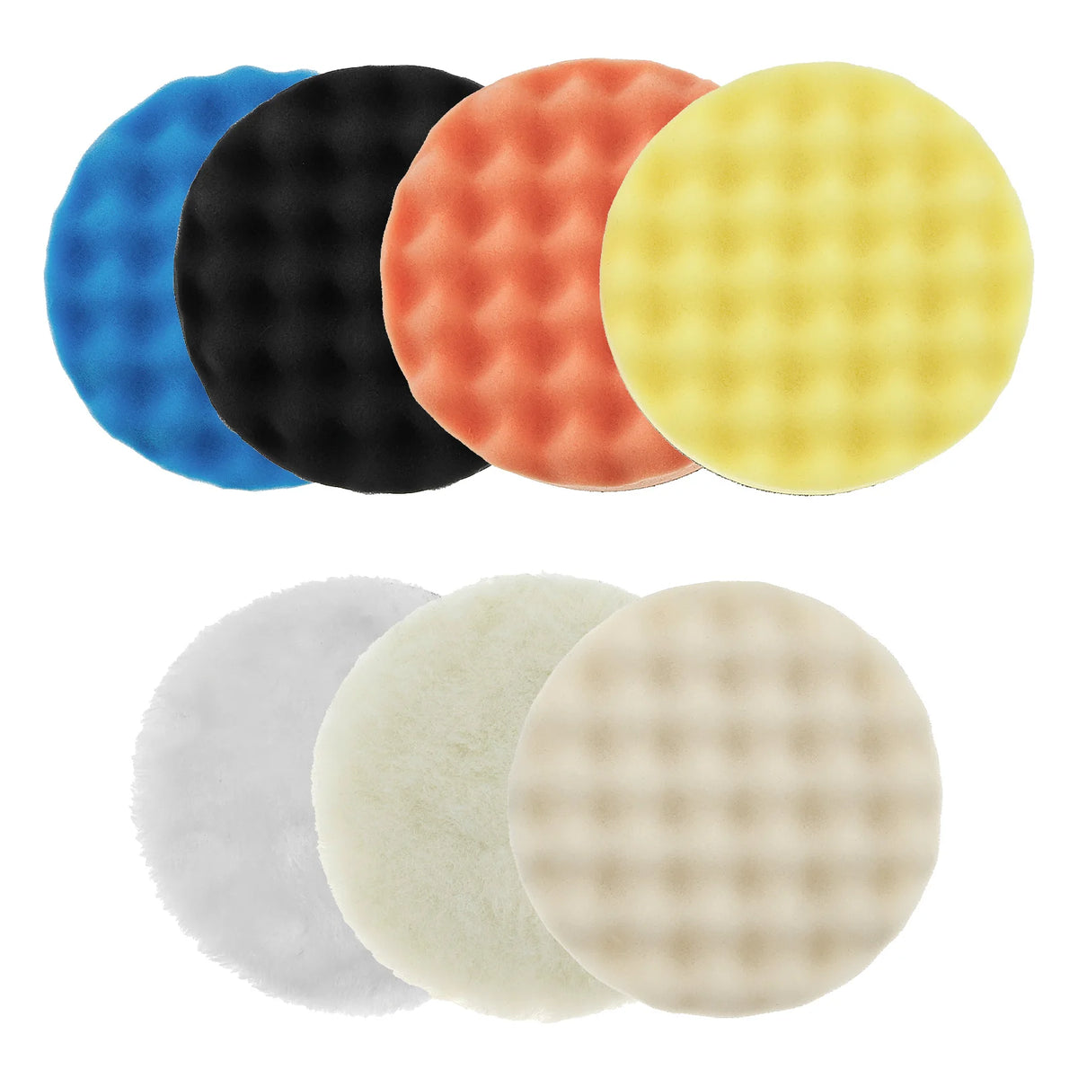 6-Inch Car Polishing Buffing Pad Kit – Sponge & Wool Pads Car Polishing Pad Kit Richie's 6inch 7pcs