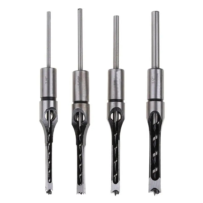 Square Hole Drill Bit Set – Wood Chisel Adapter 1/4Pcs Woodworking Drill Bit Set Richie's