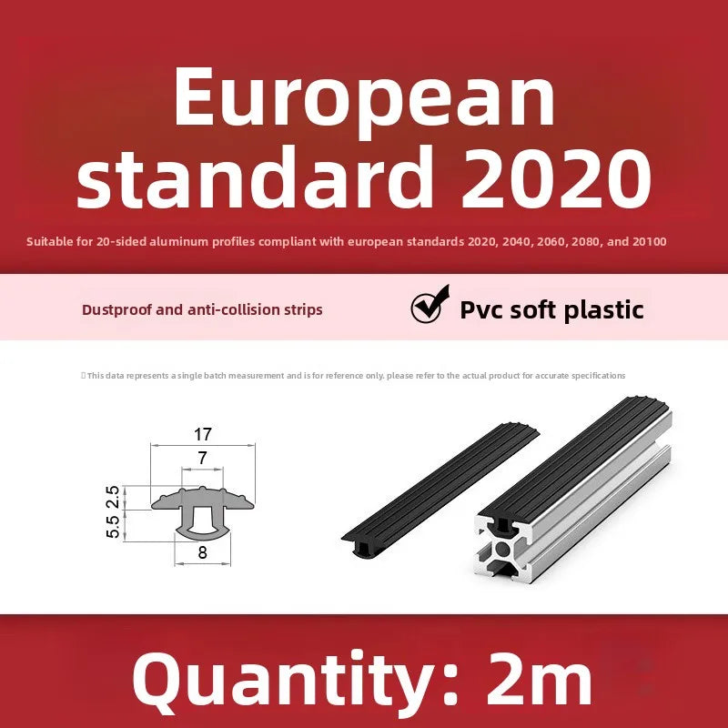 Kande Aluminum Profile Sealing Strip – Anti-Collision Dust Guard Profile Sealing Strip Richie's EU2020 2M