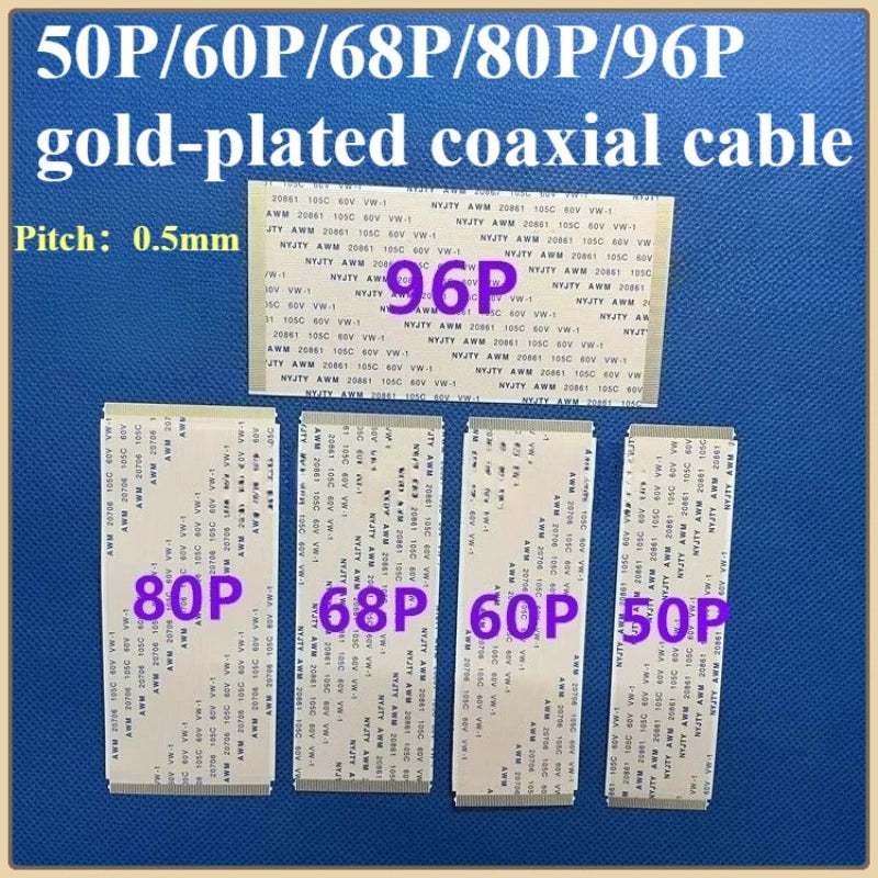 Gold-Plated FFC FPC Flexible Cable 0.5mm Pitch 40–96 Pin Flat Flexible Cable Richie's