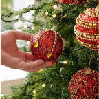 Pearl Foam Christmas Ball Ornament | Ribbed Wave Tree Decor Christmas Tree Ornament Richie's