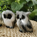 Grey & White Furry Foam Owl Figurine – Indoor & Outdoor Décor Decorative Figurine Richie's