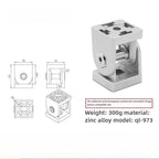 KANDE Movable Aluminum Profile Hinge 20/30/40 Angle Connector Aluminum Profile Hinge Richie's 40EU CN Whole