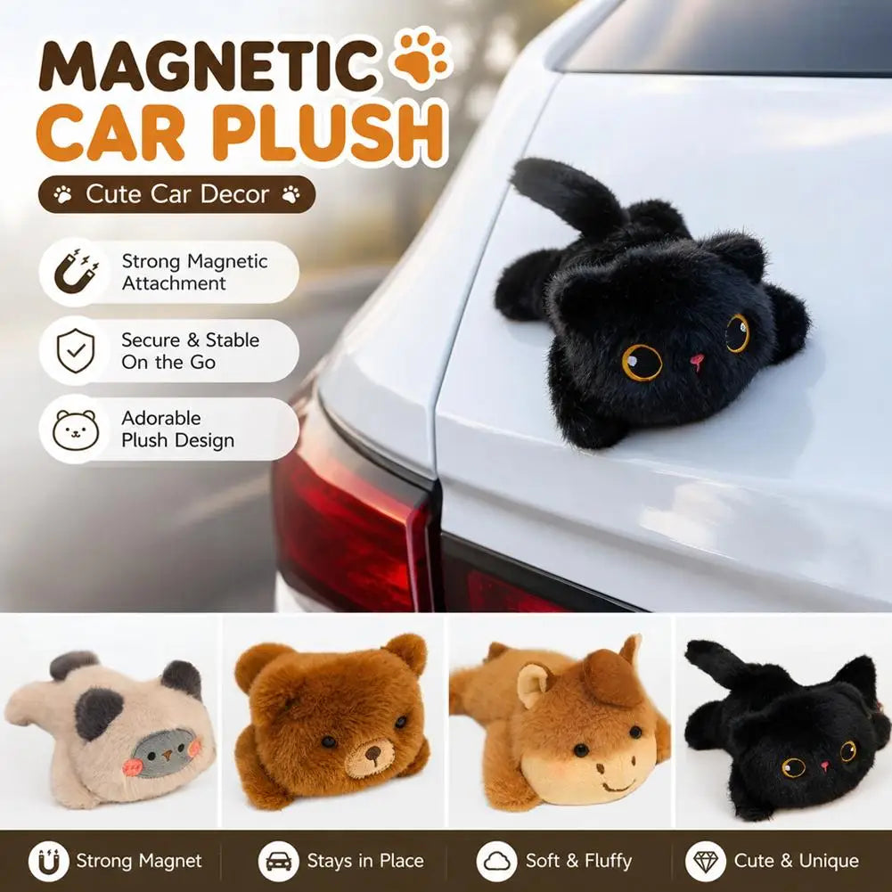 Magnetic Kawaii Plush Doll Car Decor – 14cm Animal Ornament Magnetic Plush Ornament Richie's
