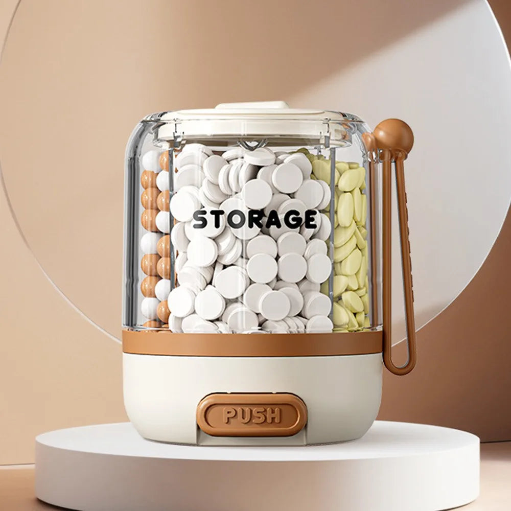 Round Portable Pill Organizer – Multi-Compartment Silicone Box Pill Organizer Richie's Coffee