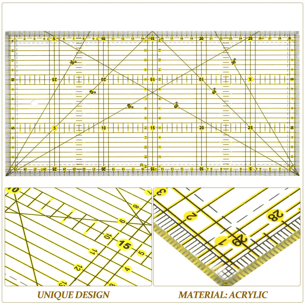 15x30cm Acrylic Quilting Ruler – Double Grid Patchwork Tool Quilting Ruler Richie's