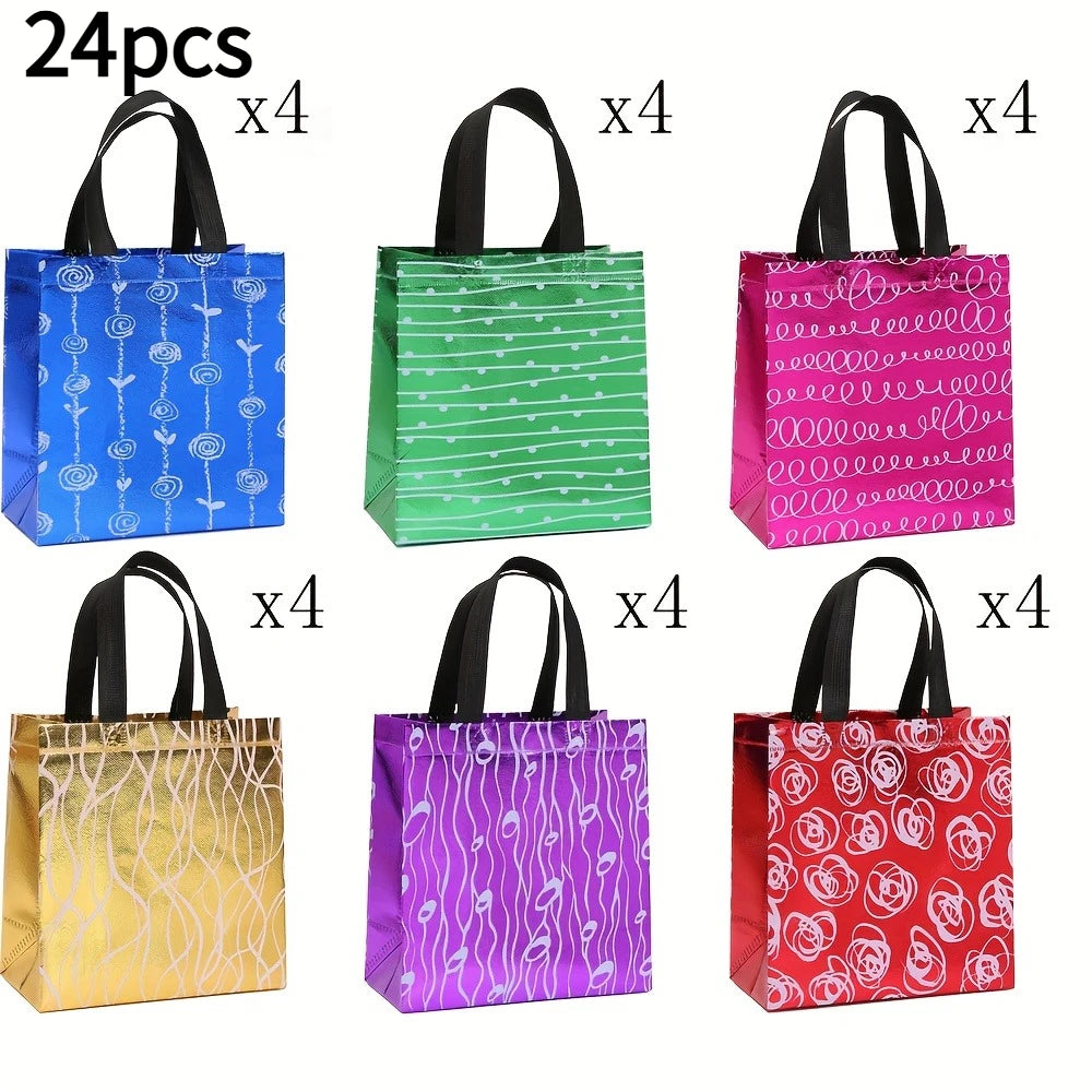 24pcs Non-Woven Laser Handle Party Gift Bags | Set of 24 Party Gift Bags Richie's 24pcs As shown