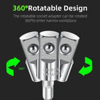 360° Rotatable Impact Driver Socket Adapter 1/4 3/8 Hex Socket Adapter Richie's