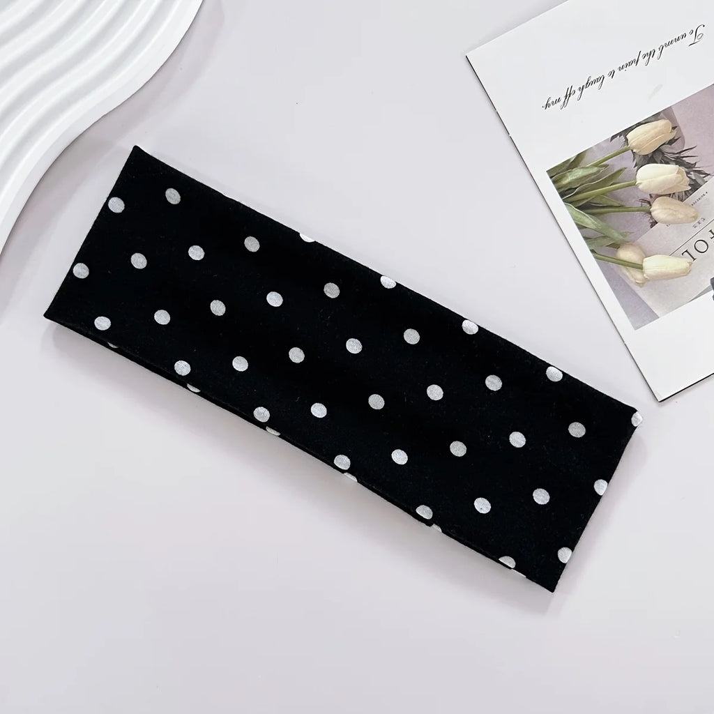 Polka Dot Sports Headband for Women – Sweat-Wicking Yoga Gym Sports Headband Richie's