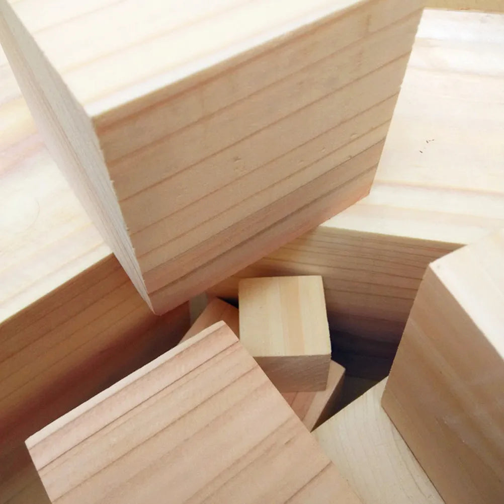 10Pcs 2cm Natural Pine Wooden Cubes – DIY Craft Blocks Wood Craft Blocks Richie's