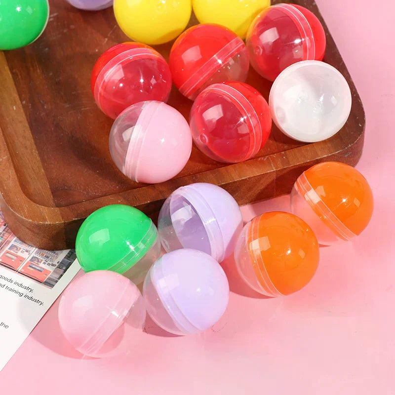 100Pcs Empty Toy Vending Capsules 28–38mm Half Clear Half Color Toy Vending Capsules Richie's