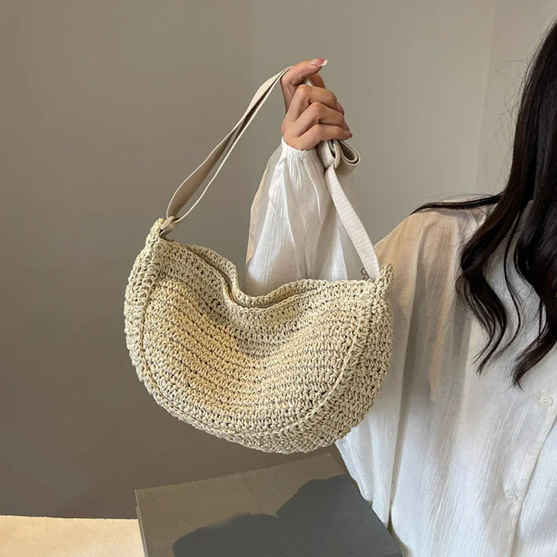 Bohemian Straw Woven Crossbody Bag – Women's Beach Handbag Straw Crossbody Bag Richie's