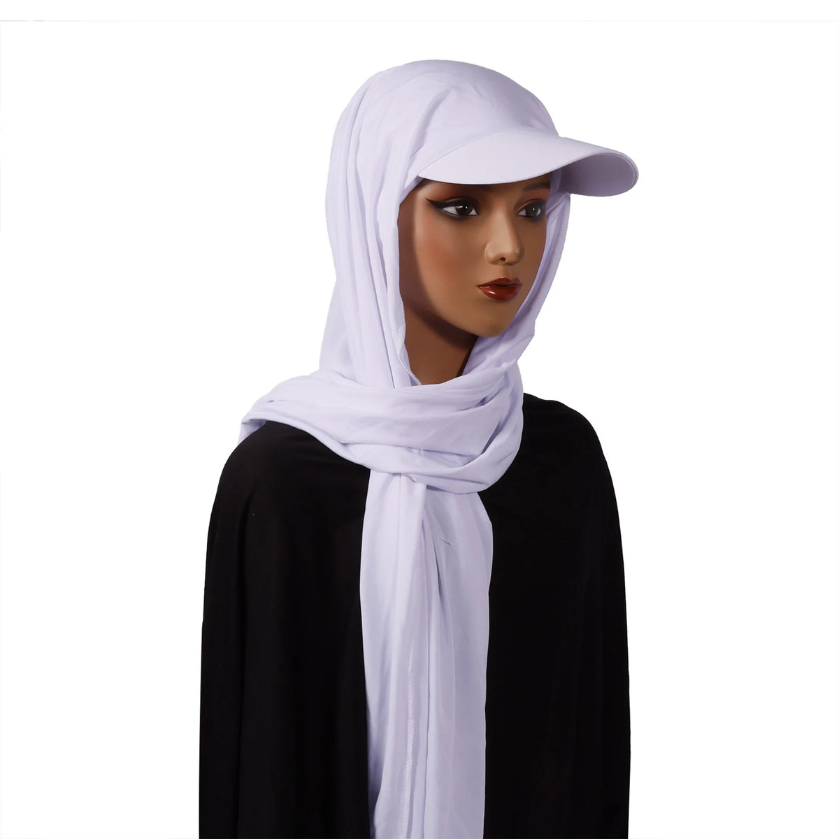 Women's Brim Bandana Turban Cap – Sun Visor Hijab Hat Women's Turban Cap Richie's White