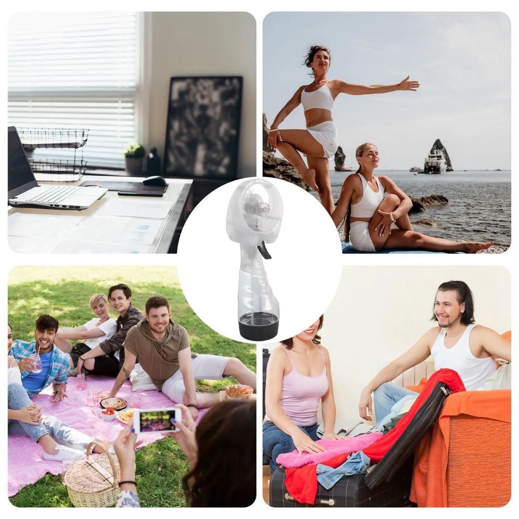 Portable Misting Fan 350ml Water Tank – Desk & Outdoor Misting Fan Richie's