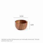 Japanese Style Handmade Wooden Soup Bowls – Round Wood Tableware Wooden Soup Bowl Richie's 10-bowl