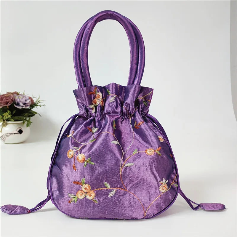 Women Embroidery Flower Cosmetic Bag – Ethnic Mini Purse & Pouch