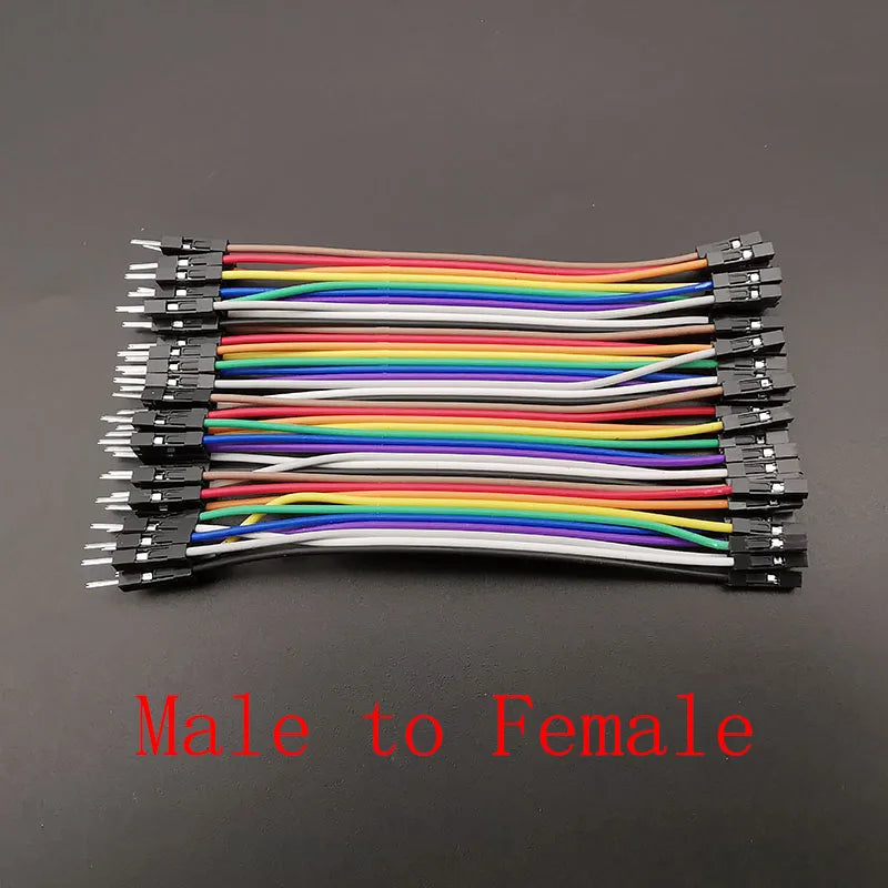 40-Pin Jumper Wires M2M M2F F2F Breadboard Dupont Cables Arduino Jumper Wire Set Richie's Male to Female Length 10CM