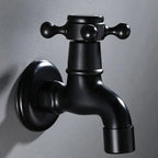 HOBHE Matte Black Brass Wall Mount Bibcock Faucet – Garden & Laundry Wall Mount Faucet Richie's