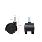 2-Inch Office Chair Caster with Brake – 360° Swivel Wheel Chair Caster Wheel Richie's 1.2in