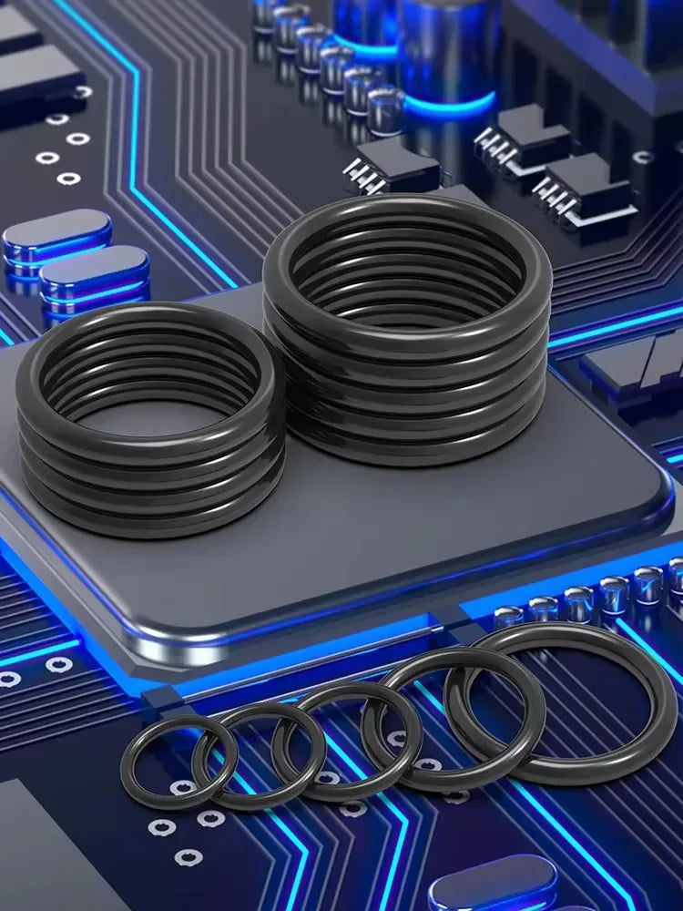Nitrile Rubber O-Ring Gasket Set – 0.3–0.8mm, OD 1.3–81mm Rubber O-Ring Gasket Richie's