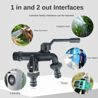 Black Brass Dual Outlet Anti-Freeze Outdoor Garden Faucet 1/2" Outdoor Garden Faucet Richie's