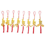8Pcs Chinese Zodiac Goat Tassel Pendants Feng Shui Charms 2027 Feng Shui Hanging Charm Richie's