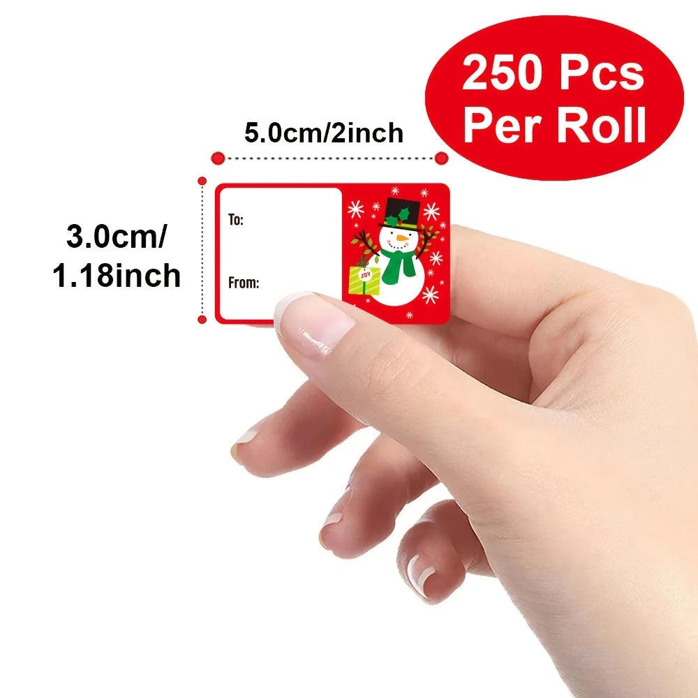 250/500 Christmas Glitter Stickers – Self-Adhesive Mixed Colors Christmas Craft Stickers Richie's