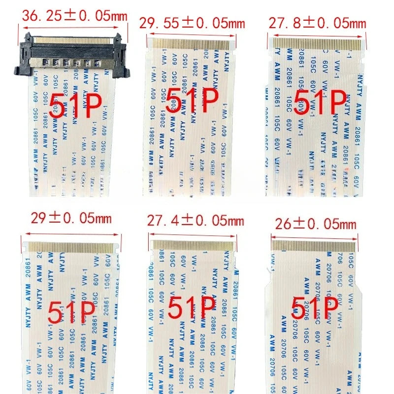 4K LVDS TV Ribbon Cable 51-Pin 41-Pin AWM 20861 – TCL Hisense LVDS Ribbon Cable Richie's