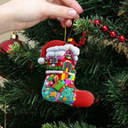 Acrylic Christmas Stocking Ornaments – Colorful Tree Pendants Christmas Tree Ornament Richie's E