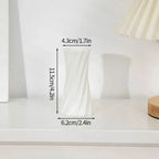 Nordic Plastic Flower Vase | Spiral Pattern Ceramic Look Decorative Flower Vase Richie's