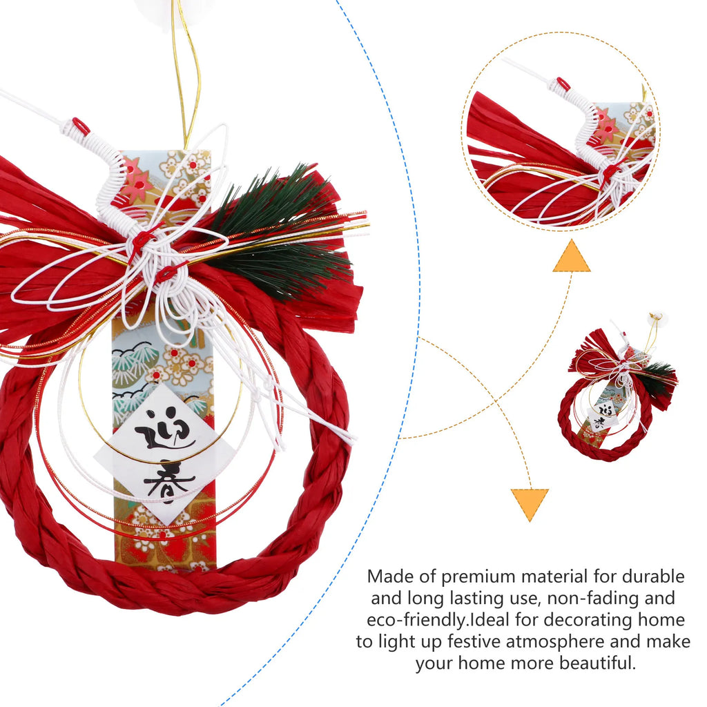 Straw Rustic New Year Hanging Ornament – Japanese Style Decor Holiday Hanging Ornament Richie's