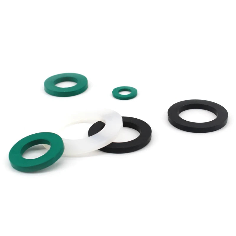 Rubber Flat Washer Gaskets NBR VMQ FKM EPDM M7–M15 H1.5mm Rubber Washer Gasket Richie's