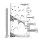 Stainless Steel Thread Gauge Screw Pitch Checker Metric Tool Thread Gauge Tool Richie's