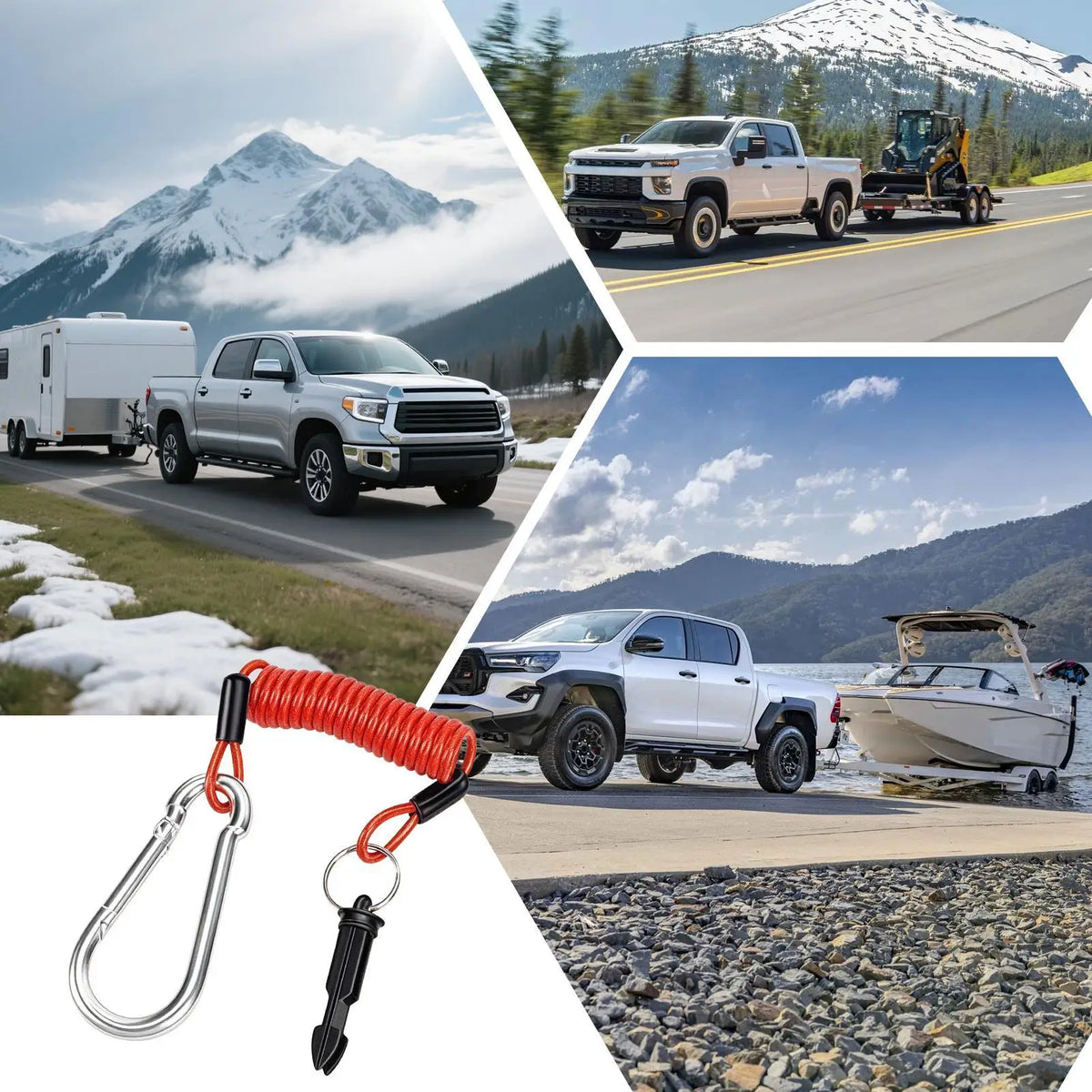 Trailer Breakaway Cable 4FT/6FT – 304 Stainless Steel RV Safety Trailer Safety Cable Richie's