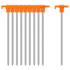 7" T-Shaped Tent Stakes – Heavy Duty Ground Pegs for Camping Tent Stakes Richie's 10PCS